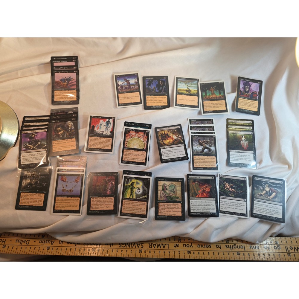 Magic The Gathering MTG Black Enchantment Card Lot Animate Dead Breeding Pit 25+